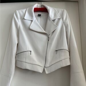 WHBM Crop Women's White Jacket